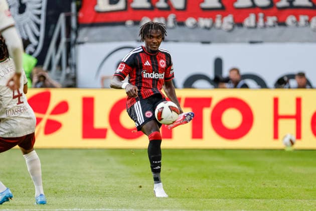 Lilian Brassier (Eintracht Frankfurt, 03) am Ball , Deutschland, Fussball, 1. Bundesliga, 2.Spieltag, 2026 2027, Eintracht Frankfurt vs. FC Augsburg, 06.09.2026, Frankfurt am Main Deutsche-Bank-Park Deutschland *** Lilian Brassier, Eintracht Frankfurt, 03 on the Ball, Germany, Soccer, Bundesliga 1, Matchday 2, 2026–2027, Eintracht Frankfurt vs. FC Augsburg, September 6, 2026, Frankfurt am Main, Deutsche Bank Park, Germany Copyright: xGrantxHubbsx
