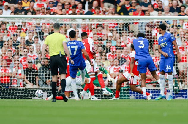 Premier League 2026 27 Arsenal v Chelsea Emirates Stadium 06.09.2026 Morgan Rogers of Chelsea scores 0-1 Premier League 2026 27 Arsenal v Chelsea Emirates Stadium 06.09.2026 Photograph By Marc Aspland The Times  Copyright: xMarcxAsplandx NINTCHDBPICT001106084486