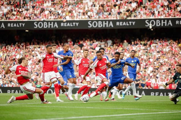 Premier League 2026 27 Arsenal v Chelsea Emirates Stadium 06.09.2026 Riccardo Calafiori of Arsenal shot saved Premier League 2026 27 Arsenal v Chelsea Emirates Stadium 06.09.2026 Photograph By Marc Aspland The Times  Copyright: xMarcxAsplandx NINTCHDBPICT001106084881