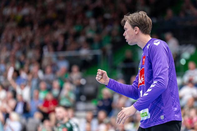 Malte Semisch, GWD Minden, 01, celebrates GER, GWD Minden vs. TuSEM Essen, Handball, 2nd Bundesliga, Matchday 2, 2026–2027 season, September 6, 2026 GER, GWD Minden vs. TuSEM Essen, Handball, 2nd Bundesliga, Matchday 2, 2026–2027 season, September 6, 2026 Minden Copyright: xEibner-Pressefoto JanxRollingerx EP_JSK