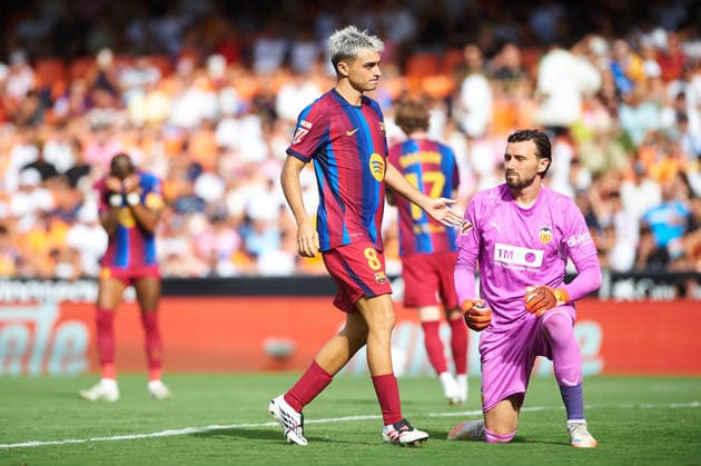 Pedri Gonzalez of FC Barcelona during the LaLiga EA Sports match between Valencia CF and FC Barcelona at Mestalla on September 6, 2026, in Valencia, Spain