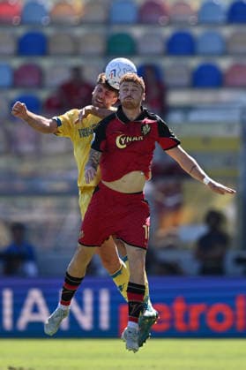Frosinone Calcio v Venezia FC - Serie A 2026 27 Gabriele Bracaglia of Frosinone Calcio and Antoine Hainaut of Venezia F.C. are in action during the matchday 3 of the Serie A Championship between Frosinone Calcio and Venezia F.C. at the Benito Stirpe Stadium in Frosinone, Italy, on September 6, 2026. Frosinone Italy Italy  Copyright: xDomenicoxCippitellix originalFilename:cippitelli-frosinon260906_np6jY.jpg