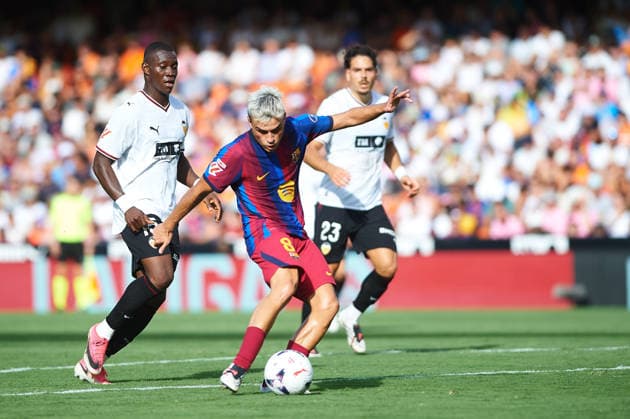 Pedri Gonzalez of FC Barcelona during the LaLiga EA Sports match between Valencia CF and FC Barcelona at Mestalla on September 6, 2026, in Valencia, Spain