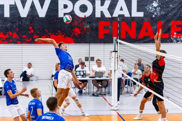 September 6, 2026, GER, Volleyball, Men, Season 26, Thuringia Cup Final, Volleyball Day, Blue Volleys Gotha vs. VSV Jena 90, Lauritz Jastrow, Blue Volleys Gotha, 10 99089 Erfurt, Rieths Sports Complex, Thuringia, Germany