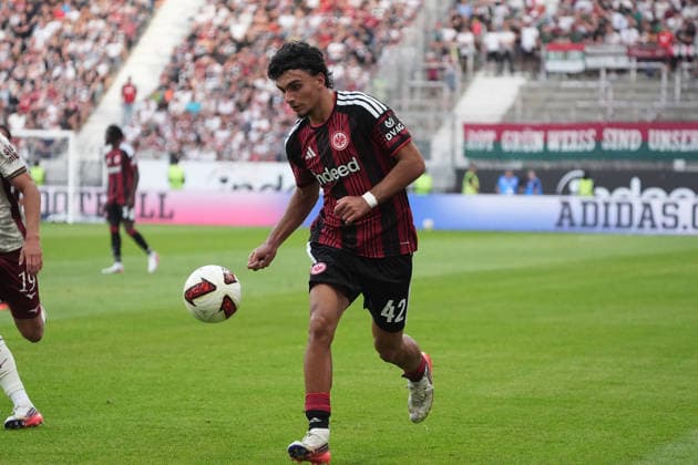 Can Uzun (Eintracht Frankfurt) - 06.09.2026 Bundesliga, Saison 26 27: Eintracht Frankfurt vs. FC Augsburg, Deutsche Bank Park, 2. Spieltag *** Can Uzun, Eintracht Frankfurt, September 6, 2026, Bundesliga, 2026–2027 season, Eintracht Frankfurt vs. FC Augsburg, Deutsche Bank Park, Matchday 2