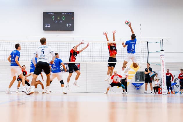 September 6, 2026, GER, Volleyball, Men, Season 26, Thuringia Cup Final, Volleyball Day, Blue Volleys Gotha vs. VSV Jena 90 Jean Filippidis Blue Volleys Gotha, 6 99089 Erfurt, Rieths Sports Complex, Thuringia, Germany