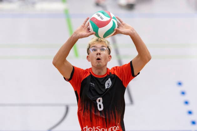 TVV Men s Cup Final: Blue Volleys Gotha vs. 1 VSV Jena 90, Erfurt, September 6, 2026, Finn Kazuch 8, 1 VSV Jena 90, TVV Men s Cup Final: Blue Volleys Gotha vs. 1 VSV Jena 90, Riethsporthalle, Erfurt September 6, 2026 Copyright: xBEAUTIFULxSPORTS Duehringx