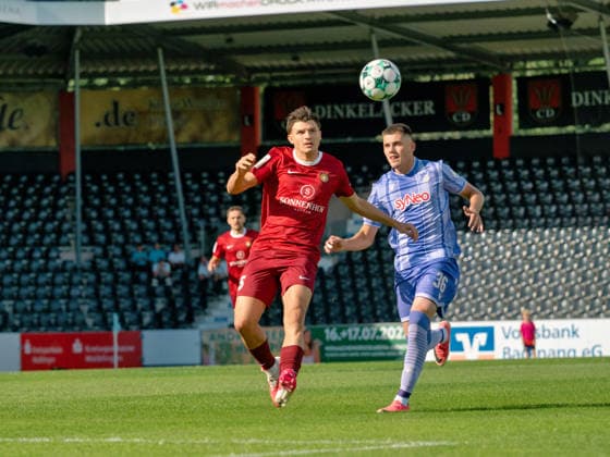 Volkan Celiktas, SG Sonnenhof Grossaspach, 05; Jakov Dedic, TSG Hoffenheim II, 36; GER, Soccer, SG Sonnenhof Grossaspach vs. TSG Hoffenheim II, 3rd Division, Matchday 4, 2026–2027 Season, September 6, 2026, GER, Soccer, SG Sonnenhof Grossaspach vs. TSG Hoffenheim II, 3rd Division, Matchday 4, 2026–2027 season, September 6, 2026, Aspach Copyright: xCarstenxSchweringx EP_CSG