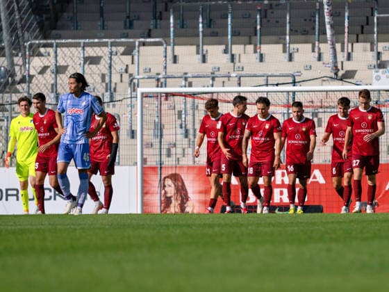 Team after Loris Maier s 1-0 goal, SG Sonnenhof Grossaspach, 27 GER, Soccer, SG Sonnenhof Grossaspach vs. TSG Hoffenheim II, 3rd Division, Matchday 4, 2026–2027 Season, September 6, 2026 GER, Soccer, SG Sonnenhof Grossaspach vs. TSG Hoffenheim II, 3rd Division, Matchday 4, 2026–2027 season, September 6, 2026 Aspach Copyright: xCarstenxSchweringx EP_CSG
