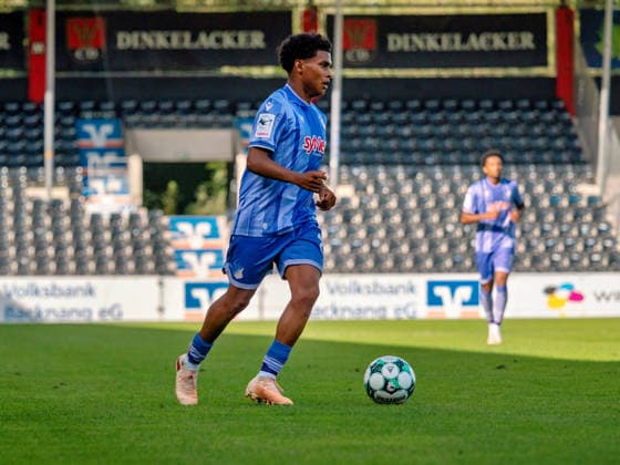 Tiago Poller, TSG Hoffenheim II, 20 on the ball, GER, Soccer, SG Sonnenhof Grossaspach vs. TSG Hoffenheim II, 3rd Division, Matchday 4, 2026–2027 Season, September 6, 2026 GER, Soccer, SG Sonnenhof Grossaspach vs. TSG Hoffenheim II, 3rd Division, Matchday 4, 2026–2027 Season, September 6, 2026 Aspach Copyright: xCarstenxSchweringx EP_CSG