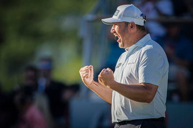 European Masters Golf Tournament in Crans-Montana Thriston Lawrence from South Africa celebrates his win after the fourth and final round of the DP World Tour Omega European Masters Golf Tournament, in Crans-Montana, Switzerland, Sunday, 06 September 2026. CRANS-MONTANA Wallis SWITZERLAND  Copyright: xVALENTINxFLAURAUDx