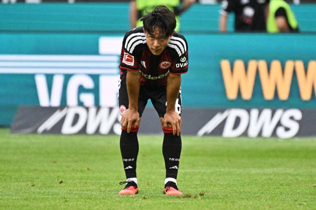 06.09.2026, xjhx, Fussball 1.Bundesliga, Eintracht Frankfurt - FC Augsburg v.l. Keita Kosugi (Eintracht Frankfurt) Enttäuscht, traurig, frustriert, ratlos, (DFL DFB REGULATIONS PROHIBIT ANY USE OF PHOTOGRAPHS as IMAGE SEQUENCES and or QUASI-VIDEO) Frankfurt am Main *** September 6, 2026, xjhx, Soccer, Bundesliga 1, Eintracht Frankfurt vs. FC Augsburg – Keita Kosugi, Eintracht Frankfurt: Disappointed, sad, frustrated, at a loss, DFL and DFB regulations prohibit any use of photographs as image sequences and or quasi-video. Frankfurt am Main