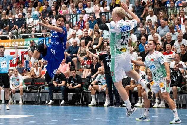 Yonatan Dayan, HBW Balingen Weilstetten, 34 goals by the playmaker, HBW Balingen Weilstetten vs. SC Magdeburg, GER, Opel 1 Handball Bundesliga, Championship, Matchday 3, 2026–2027 season, September 6, 2026, Eibner Press Photo: Andreas Ulmer, HBW Balingen Weilstetten vs. SC Magdeburg, GER, Opel 1 Handball Bundesliga, Championship, Matchday 3, 2026–2027 Season, September 6, 2026, Balingen Copyright: xEibner-Pressefoto AndreasxUlmerx EP_AUR