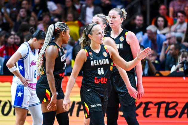 Puerto Rico v Belgium - FIBA Women s Basketball World Cup 2026 BERLIN, GERMANY - SEPTEMBER 06 : Allemand Julie point guard of Belgium celebrating during the FIBA Women s Basketball World Cup group C phase match between Puerto Rico and Belgium in Berlin on September 6, 2026 in Berlin, Germany, 06 09 2026 Berlin Germany  Copyright: xVincentxKalutx