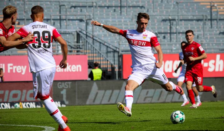 Würzburg, Soccer 3rd Division: FC Würzburger Kickers vs. VfB Stuttgart II, 11 Oliver Rölke VfB
