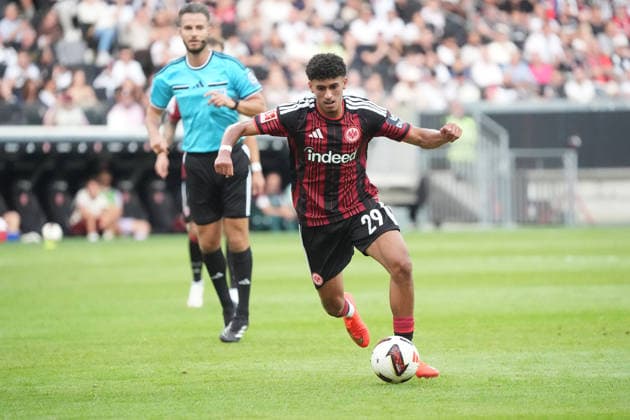 Ayoube Amaimouni-Echghouyab (Eintracht Frankfurt) - 06.09.2026 Bundesliga, Saison 26 27: Eintracht Frankfurt vs. FC Augsburg, Deutsche Bank Park, 2. Spieltag *** Ayoube Amaimouni Echghouyab Eintracht Frankfurt September 6, 2026 Bundesliga, 2026–2027 Season Eintracht Frankfurt vs. FC Augsburg, Deutsche Bank Park, Matchday 2