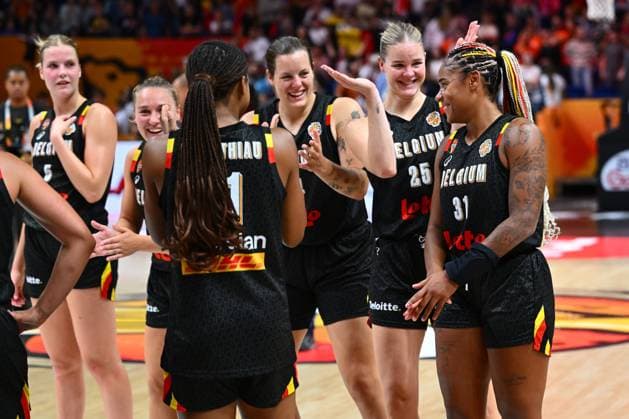 Puerto Rico v Belgium - FIBA Women s Basketball World Cup 2026 BERLIN, GERMANY - SEPTEMBER 06 : Lisowa Mbaka Maxuella small forward of Belgium celebrating during the FIBA Women s Basketball World Cup group C phase match between Puerto Rico and Belgium in Berlin on September 6, 2026 in Berlin, Germany, 06 09 2026 Berlin Germany  Copyright: xVincentxKalutx