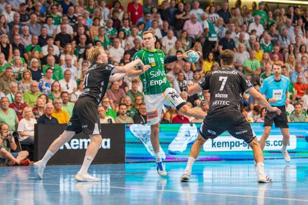 September 6, 2026 FRISCH AUF Göppingen vs. THW Kiel Germany, Göppingen, September 6, 2026, Handball, Bundesliga, 2026–2027 Season, FRISCH AUF Göppingen vs. THW Kiel Max Beneke FRISCH AUF Göppingen