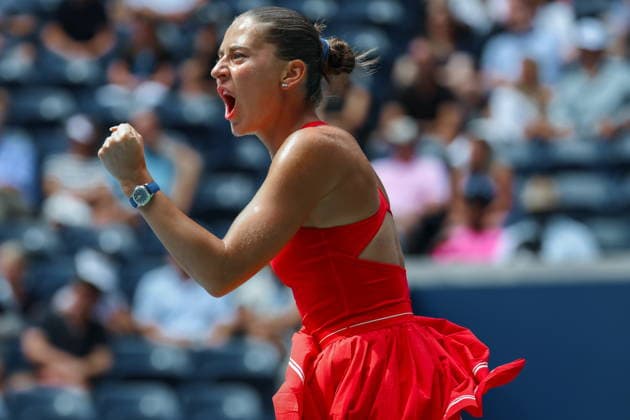 US Open tennis tournament - Day 8 Linda Noskova of Czechia reacts during her match against Marta Kostyuk of Ukraine in Women s Singles at the US Open Tennis Championships at the USTA Billie Jean King National Tennis Center in Flushing Meadows, New York, USA, 06 September 2026. The 2026 US Open tournament runs from 23 August through 13 September. FLUSHING MEADOWS NEW YORK United States  Copyright: xOLGAxFEDOROVAx