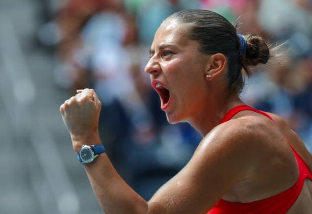 US Open tennis tournament - Day 8 Linda Noskova of Czechia reacts during her match against Marta Kostyuk of Ukraine in Women s Singles at the US Open Tennis Championships at the USTA Billie Jean King National Tennis Center in Flushing Meadows, New York, USA, 06 September 2026. The 2026 US Open tournament runs from 23 August through 13 September. FLUSHING MEADOWS NEW YORK United States  Copyright: xOLGAxFEDOROVAx