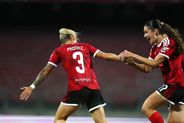 Proniez Fany Torjubel 3-2 , 1.FC Nürnberg-VfB Stuttgart , Frauen Bundesliga , , Fußball , in dem Max Morlock Stadion in Nürnberg , Bayern , Deutschland . September 06 , 2026 . Photo by: Davide Elias IPA Photo Pressefoto DENL Copyright: xDavidexEliasx
