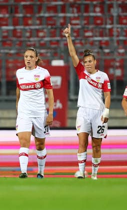Billa Nicole Torjubel 3-3 , 1.FC Nürnberg-VfB Stuttgart , Frauen Bundesliga , , Fußball , in dem Max Morlock Stadion in Nürnberg , Bayern , Deutschland . September 06 , 2026 . Photo by: Davide Elias IPA Photo Pressefoto DENL Copyright: xDavidexEliasx