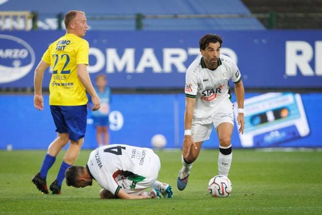 OHL s Noe Dussenne pictured in action during a soccer match between SK Beveren and OH Leuven, Sunday 6 September 2026 in Beveren, on day 5 of the 2026-2027 Jupiler Pro League first division of the Belgian championship. KURTxDESPLENTER  x185469470x