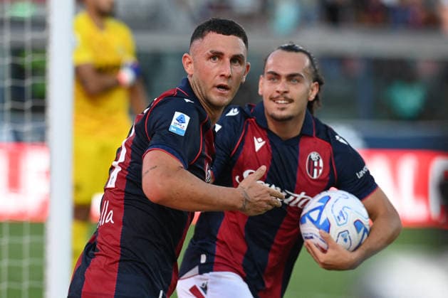 SOCCER - Serie A - Bologna FC vs. US Sassuolo Photo by IPA ABACAPRESS.COM88202169 - Roberto Piccoli (Bologna FC) celebrating his goal during the Bologna FC vs. US Sassuolo Serie A soccer match in Bologna, Italy, on September 6, 2026 Bologna Italy  Copyright: xIPAxSport ABACAx