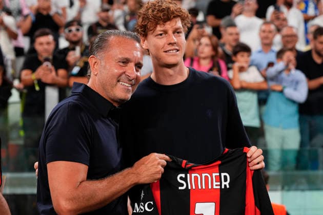 Football, Italy, Juventus Turin v AC Milan – Jannik Sinner attends the match