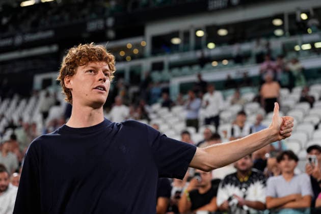 Jannik Sinner before the Serie A soccer match between Juventus Fc and Milan the Juventus Stadium in Turin, north west Italy - September 6, 2026. - Soccer  Copyright: xFabioxFerrari LaPressex