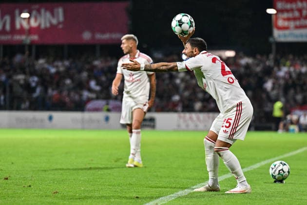 3rd Division SC Fortuna Cologne vs. Fortuna Düsseldorf, September 6, 2026, Cologne, GERMANY September 6. Pictured: Matthias ZIMMERMANN of Fortuna Düsseldorf 25 during a throw-in by Sauer during the 3. Liga match between SC Fortuna Köln and Fortuna Düsseldorf on Matchday 4 at the Südstadion in Cologne Copyright: xBEAUTIFULxSPORTS Goldbergx