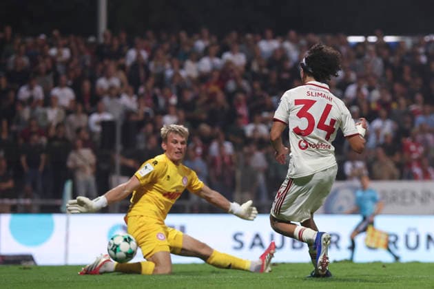 Goalkeeper Lennart Winkler of SC Fortuna Cologne and Anas Slimani of Fortuna Düsseldorf in a duel during the 3. Liga match between SC Fortuna Cologne and Fortuna Düsseldorf at the Südstadion on September 6, 2026, in Cologne, Germany. Photo by Oliver Kaelke, DeFodi Images. Goalkeeper Lennart Winkler of SC Fortuna Cologne and Anas Slimani of Fortuna Düsseldorf battle for the ball during the 3. Liga match between SC Fortuna Cologne and Fortuna Düsseldorf at Südstadion on September 6, 2026 in Cologne, Germany. Photo by Oliver Kaelke, DeFodi Images. DFB and DFL regulations prohibit any use of photographs as image sequences and or quasi-video. Photo by Oliver Kaelke, DeFodi Images.