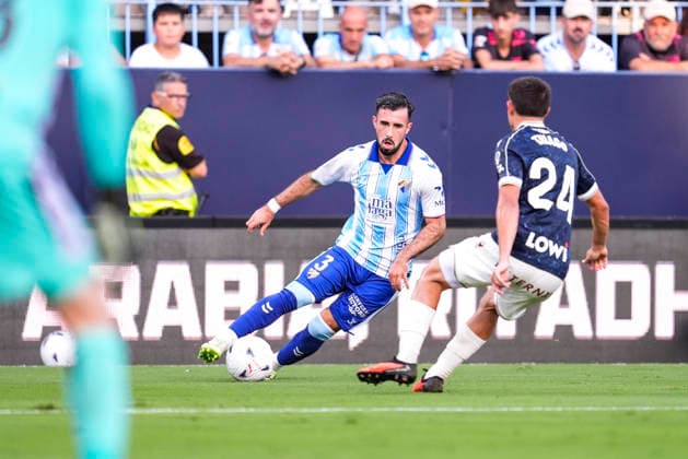 September 6, 2026, Malaga, Malaga, Spain: Carlos Puga of Malaga CF in action during the Spanish league, LaLiga EA Sports, football match played between Malaga CF and Levante UD at La Rosaleda stadium on September 6, 2026, in Malaga, Spain. Malaga Spain - ZUMAa181 20260906_zaa_a181_225 Copyright: xJoaquinxCorcherox