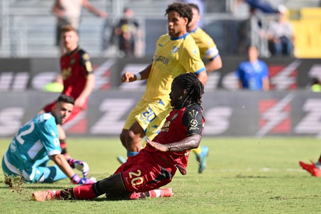 Frosinone Calcio v Venezia FC - Serie A 2026 27 Richie Sagrado of Venezia F.C. scores a goal during the 2-2 draw in matchday 3 of the Serie A Championship between Frosinone Calcio and Venezia F.C. at the Benito Stirpe Stadium in Frosinone, Italy, on September 6, 2026. Frosinone Italy Italy  Copyright: xDomenicoxCippitellix originalFilename:cippitelli-frosinon260906_npYEz.jpg