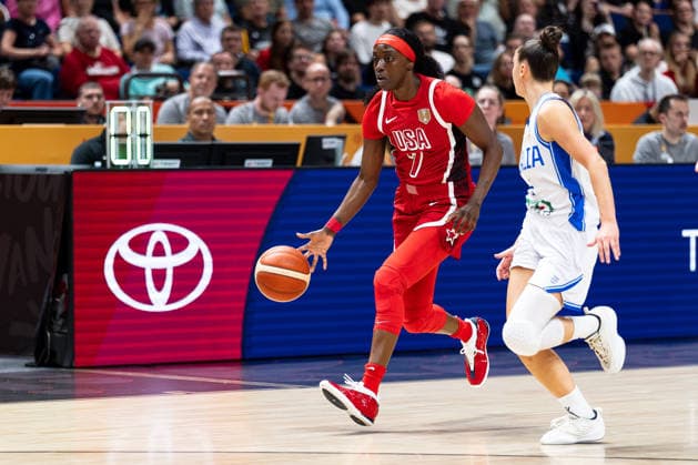 Kahleah Copper (USA), No. 7 dribbling, GER, Italy vs. USA, Basketball, 2026 FIBA Women’s World Cup, Group Stage, Matchday 2, September 6, 2026, GER, Italy vs. USA, Basketball, 2026 FIBA Women’s World Cup, Group Stage, Matchday 2, September 6, 2026, Berlin Copyright: xEibner-Pressefoto MaxxVincenx EP_MVN