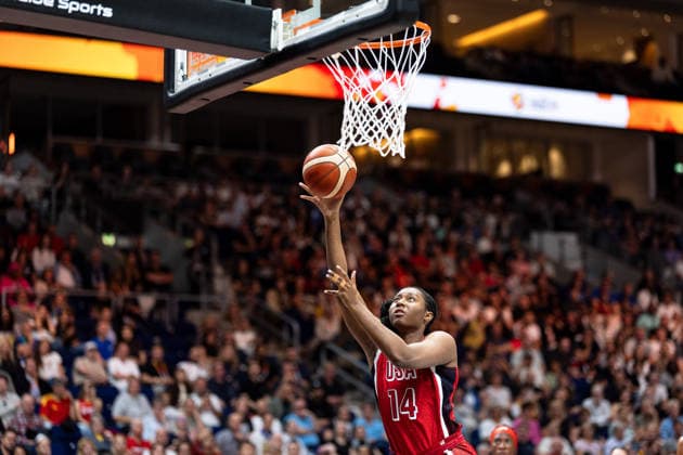 Aliyah Boston (USA), 14, making a layup, Germany, Italy vs. USA, Basketball, 2026 FIBA Women’s World Cup, Group Stage, Matchday 2, September 6, 2026, Germany, Italy vs. USA, Basketball, 2026 FIBA Women’s World Cup, Group Stage, Matchday 2, September 6, 2026, Berlin Copyright: xEibner-Pressefoto MaxxVincenx EP_MVN
