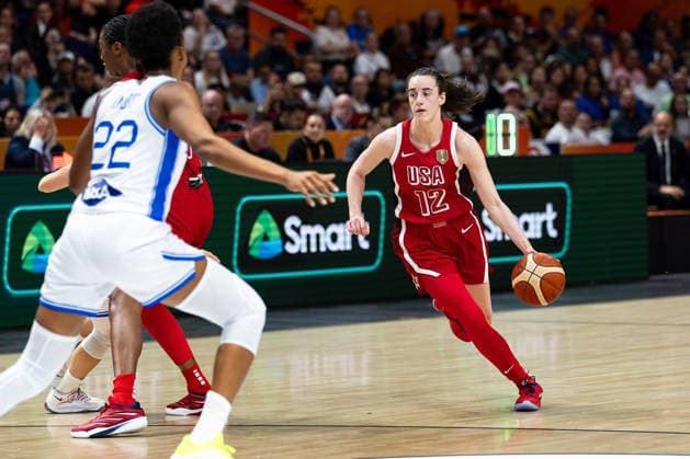 Caitlin Clark (USA), No. 12 dribbling, GER, Italy vs. USA, Basketball, 2026 FIBA Women s World Cup, Group Stage, Matchday 2, September 6, 2026, Germany, Italy vs. USA, Basketball, 2026 FIBA Women’s World Cup, Group Stage, Matchday 2, September 6, 2026, Berlin Copyright: xEibner-Pressefoto MaxxVincenx EP_MVN