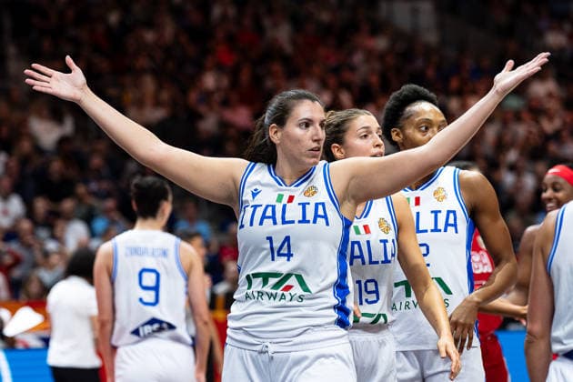 Sara Madera, Italy, 14, upset, disappointed, Disappointment, GER, Italy vs. USA, Basketball, 2026 FIBA Women’s World Cup, Group Stage, Matchday 2, September 6, 2026, GER, Italy vs. USA, basketball, 2026 FIBA Women’s World Cup, group stage, Matchday 2, September 6, 2026, Berlin Copyright: xEibner-Pressefoto MaxxVincenx EP_MVN