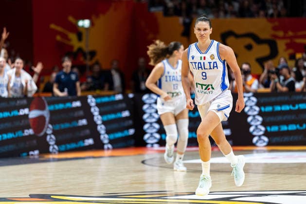 Cecilia Zandalasini, Italy, 09, celebrating, GER, Italy vs. USA, Basketball, 2026 FIBA Women’s World Cup, Group Stage, Matchday 2, September 6, 2026, Germany, Italy vs. USA, Basketball, 2026 FIBA Women’s World Cup, Group Stage, Matchday 2, September 6, 2026, Berlin Copyright: xEibner-Pressefoto MaxxVincenx EP_MVN