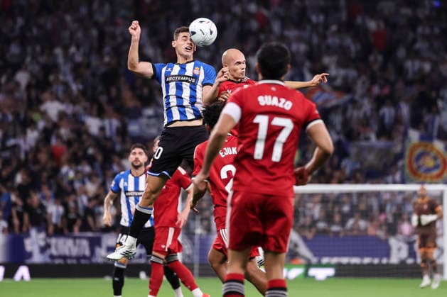 September 6, 2026, Cornella, Barcelona, SPAIN: Gabriel Moscardo of RCD Espanyol in action during the Spanish league, LaLiga EA Sports, football match played between RCD Espanyol and Sevilla CF at RCDE Stadium on September 06, 2026 in Cornella, Spain. Cornella SPAIN - ZUMAa181 20260906_zaa_a181_308 Copyright: xJavierxBorregox