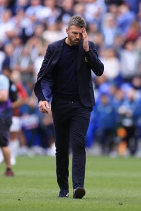 Fußball: Premier League – Everton gegen Manchester United, 6. September 2026 Premier League – Everton gegen Manchester United Manchester-United-Trainer Michael Carrick wirkt nach dem Spiel niedergeschlagen. Foto: Simon Stacpoole Offside Liverpool, Großbritannien  Copyright: xSimonxStacpoolexOffside