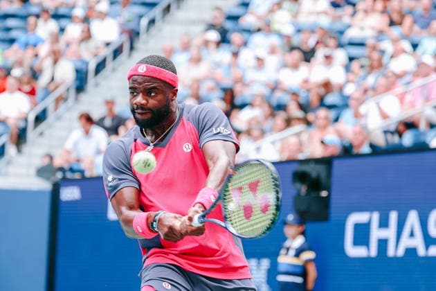 US Open tennis tournament - Day 8 Frances Tiafoe of the USA in action against Daniil Medvedev of Russia during their Men s Singles match at the US Open Tennis Championships at the USTA Billie Jean King National Tennis Center in Flushing Meadows, New York, USA, 06 September 2026. The 2026 US Open tournament runs from 23 August through 13 September. FLUSHING MEADOWS NEW YORK United States  Copyright: xOLGAxFEDOROVAx