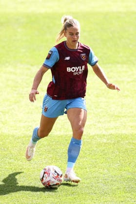 Spurs gegen West Ham Women, 6. September 2026, London Women’s Super League: Tottenham Hotspur gegen West Ham United – Nadine Riesen von West Ham United. Foto: Jacques Feeney. Abseits. London, Großbritannien  Copyright: xJacquesxFeeneyx xOffsidexOffside