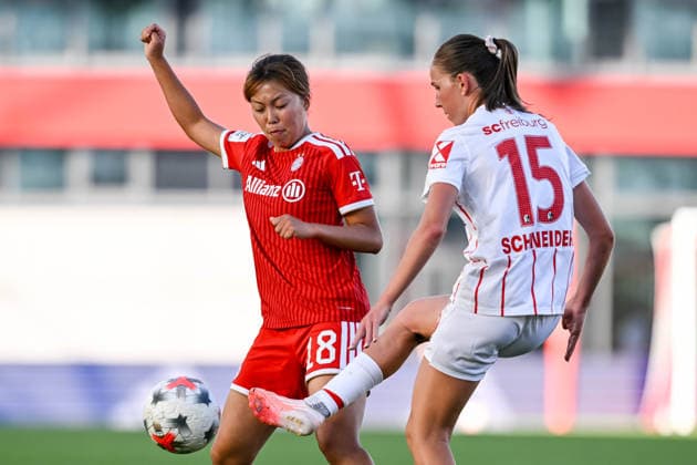 Muenchen, Deutschland, 06.09.26: Momoko Tanikawa (FC Bayern Muenchen Frauen) und Maj Schneider (SC Freiburg Frauen) im Zweikampf waehrend des Google Pixel Frauen-Bundesliga - Spiels zwischen dem FC Bayern Muenchen vs SC Freiburg in der FC Bayern Campus am 06. September 2026 in Muenchen, Deutschland. (Foto von Harry Langer DeFodi Images) Muenchen, Germany, 06.09.26: Momoko Tanikawa (FC Bayern Muenchen Frauen) und Maj Schneider (SC Freiburg Frauen) battle for the ball during the Google Pixel Frauen-Bundesliga - match between FC Bayern Muenchen vs SC Freiburg at FC Bayern Campus on September 6, 2026 in Muenchen, Germany. (Photo by Harry Langer DeFodi Images) DFB DFL REGULATIONS PROHIBIT ANY USE OF PHOTOGRAPHS AS IMAGE SEQUENCES AND OR QUASI-VIDEO. (Photo by Harry Langer DeFodi Images) - *** Munich, Germany, September 6, 2026: Momoko Tanikawa of FC Bayern Munich Women and Maj Schneider of SC Freiburg Women battle for the ball during the Google Pixel Women s Bundesliga match between FC Bayern Munich and SC Freiburg at the FC Bayern Campus on September 6, 2026, in Munich, Germany Photo by Harry Langer DeFodi Images Munich, Germany, September 6, 2026 Momoko Tanikawa of FC Bayern Munich Women and Maj Schneider of SC Freiburg Women battle for the ball during the Google Pixel Women’s Bundesliga match between FC Bayern Munich and SC Freiburg at the FC Bayern Campus on September 6, 2026 in Munich, Germany Photo by Harry Langer, DeFodi Images DFB and DFL regulations prohibit any use of photographs as image sequences and or quasi-video Photo by Harry Langer, DeFodi Images