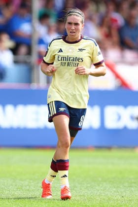 Crawley, England, 6th September 2026. Mariona Caldentey of Arsenal during the Brighton Women vs Arsenal Women Barclays Women s Super League match at Broadfield Stadium, Crawley. Picture credit should read: Paul Terry Sportimage EDITORIAL USE ONLY. No use with unauthorised audio, video, data, fixture lists, club league logos or live services. Online in-match use limited to 120 images, no video emulation. No use in betting, games or single club league player publications. SPI_126_PT_Brighton_W_Arsenal_W SPI-4977-0126