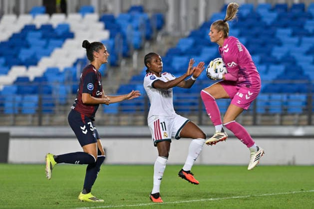 September 6, 2026, Madrid, Madrid, Spain: 1 ANNA WELLMANN of SD Eibar Femenino in action during the Spanish Women League, Liga F, football match played between REAL MADRID fem Vs SD EIBAR femenino at Alfredo Di Stefano stadium on September 6, 2026, in Valdebebas, Madrid, Spain. Spanish Women League REAL MADRID Vs SD EIBAR Femenino (09.06.27) - ZUMAc312 20260906_zsp_c312_258 Copyright: xOscarxManuelxSanchezx