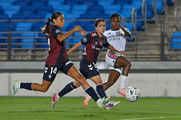September 6, 2026, Madrid, Madrid, Spain: 18 LINDA CAICEDO of Real Madrid CF Femenino pases the ball during the Spanish Women League, Liga F, football match played between REAL MADRID fem Vs SD EIBAR femenino at Alfredo Di Stefano stadium on September 6, 2026, in Valdebebas, Madrid, Spain. Spanish Women League REAL MADRID Vs SD EIBAR Femenino (09.06.27) - ZUMAc312 20260906_zsp_c312_285 Copyright: xOscarxManuelxSanchezx