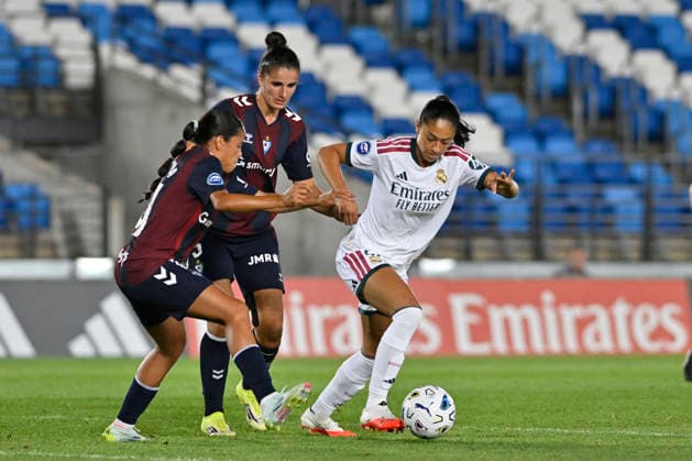 September 6, 2026, Madrid, Madrid, Spain: 27 YASMINE ZOUHIR of Real Madrid CF Femenino in action during the Spanish Women League, Liga F, football match played between REAL MADRID fem Vs SD EIBAR femenino at Alfredo Di Stefano stadium on September 6, 2026, in Valdebebas, Madrid, Spain. Spanish Women League REAL MADRID Vs SD EIBAR Femenino (09.06.27) - ZUMAc312 20260906_zsp_c312_368 Copyright: xOscarxManuelxSanchezx