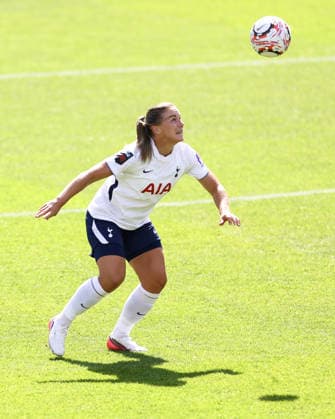 Spurs gegen West Ham Women, 6. September 2026, London Women’s Super League: Tottenham Hotspur gegen West Ham United – Kirsty Hanson von Tottenham Hotspur. Foto: Jacques Feeney. Abseits. London, Großbritannien  Copyright: xJacquesxFeeneyx xOffsidexOffside