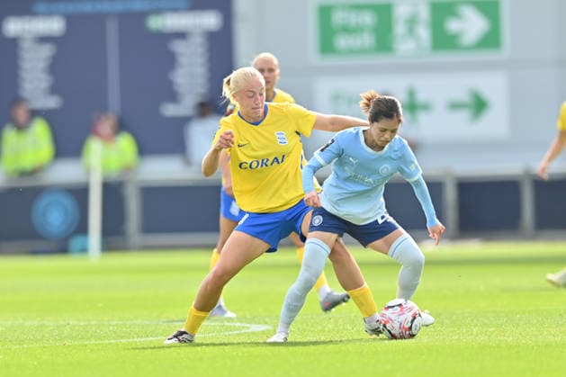 Manchester City versus Birmingham City in the Barclays WSL at the Joie Stadium Featuring: Wilma Leidhammar, Yui Hasegawa Where: Manchester, United Kingdom When: 06 Sep 2026 Credit: Graham Finney Cover Images EDITORIAL USE ONLY. NOT FOR USE BY NEWSPAPERS BASED IN THE UK. Copyright: xx coverimg55988959